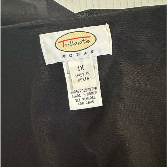 Talbots Womens Black Blouse Shirt Top Lace Size 1X Sleeveless V-Neck NWT - Picture 11 of 14